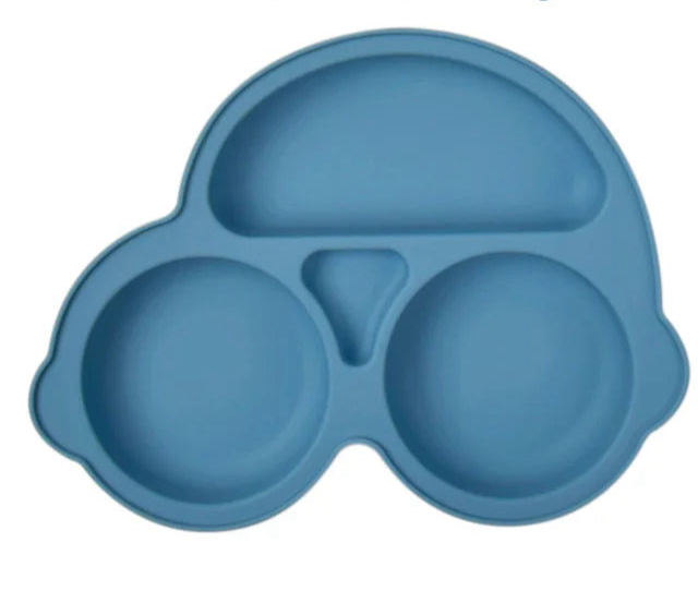 Assiette bébé en silicone avec ventouse – Forme hibou mignonne
