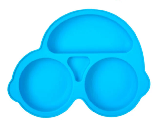 Assiette bébé en silicone avec ventouse – Forme hibou mignonne