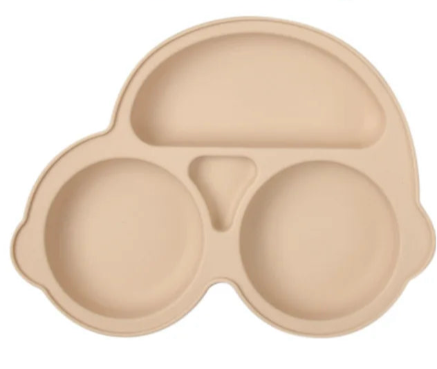 Assiette bébé en silicone avec ventouse – Forme hibou mignonne