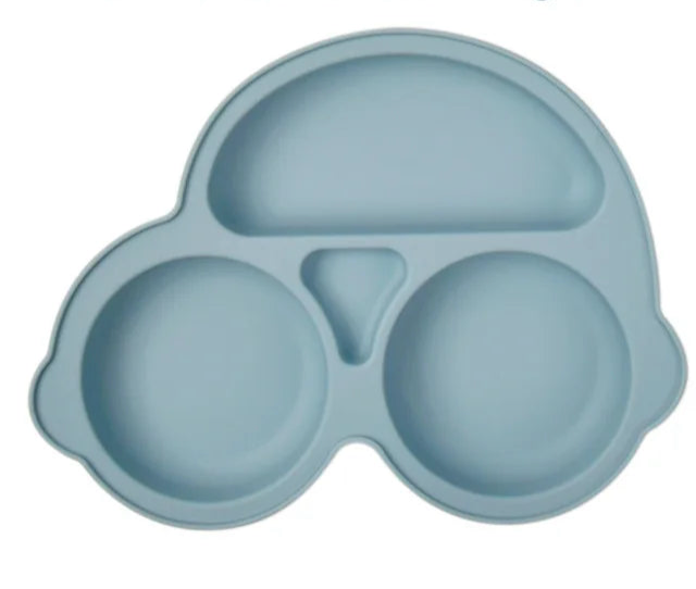 Assiette bébé en silicone avec ventouse – Forme hibou mignonne