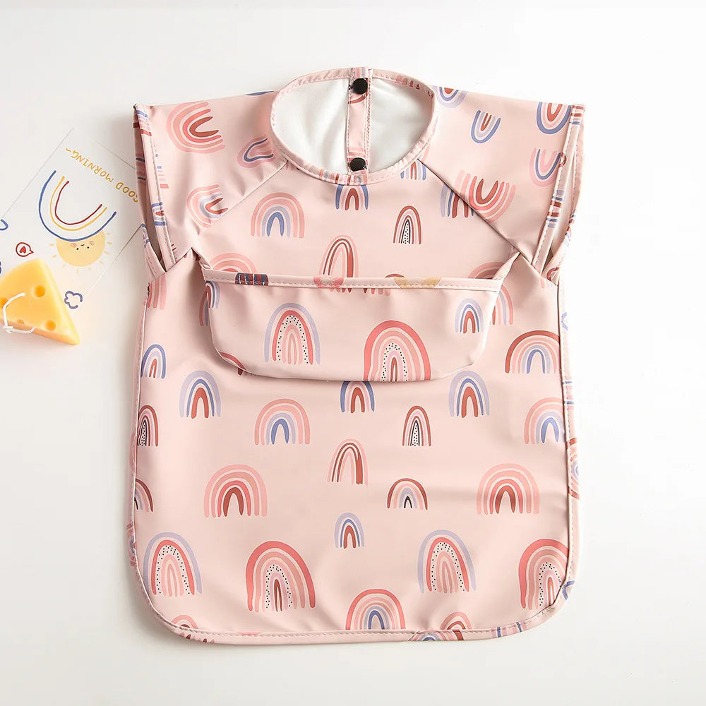 Bavoir bébé imperméable sans manches – Ultra doux, léger et facile à nettoyer