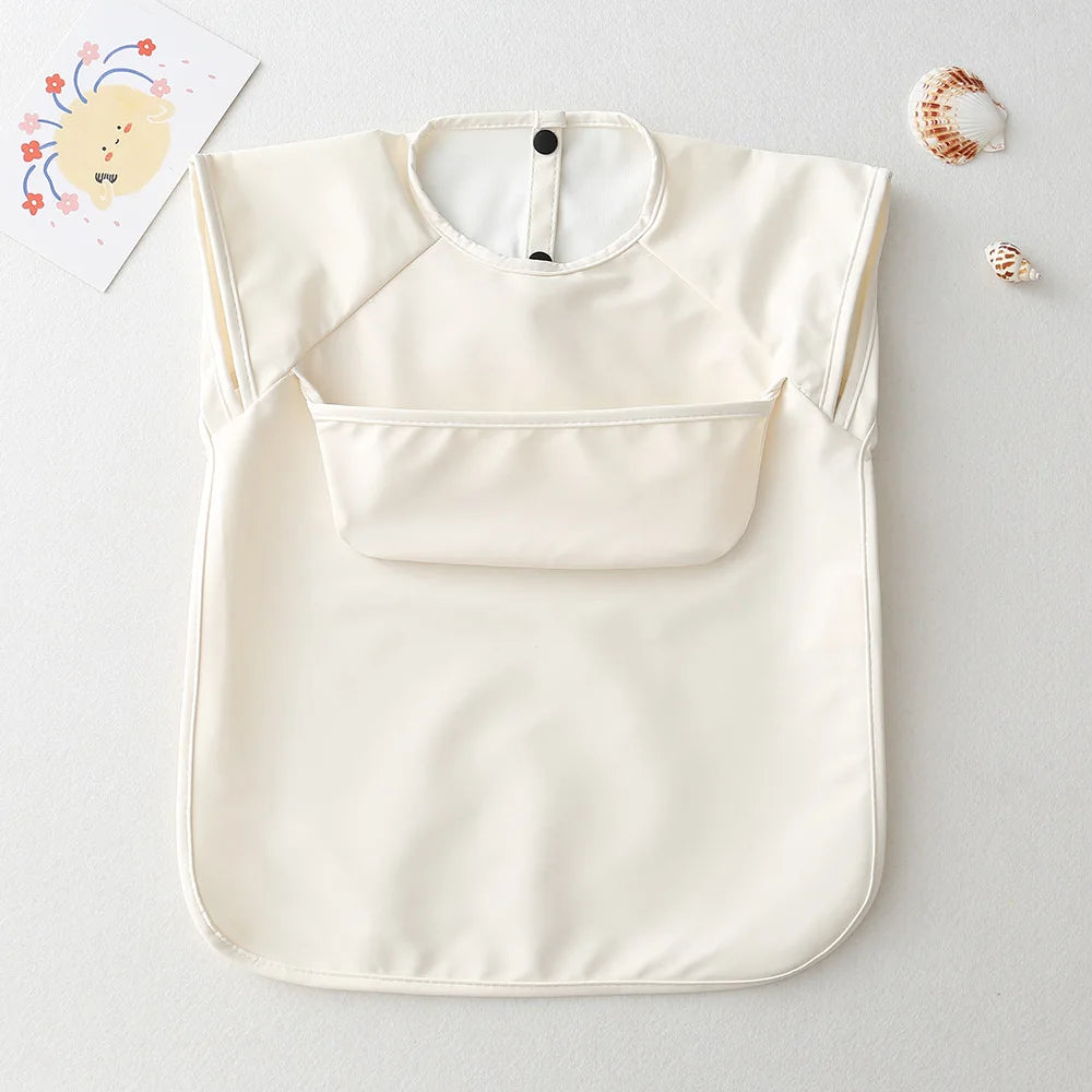 Bavoir bébé imperméable sans manches – Ultra doux, léger et facile à nettoyer
