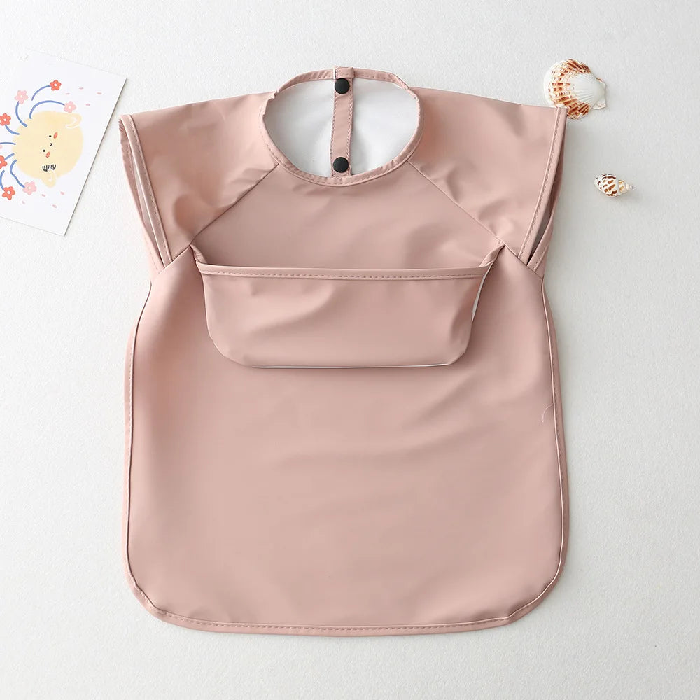 Bavoir bébé imperméable sans manches – Ultra doux, léger et facile à nettoyer