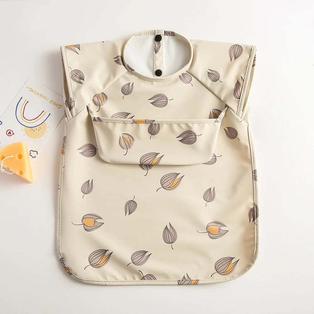 Bavoir bébé imperméable sans manches – Ultra doux, léger et facile à nettoyer