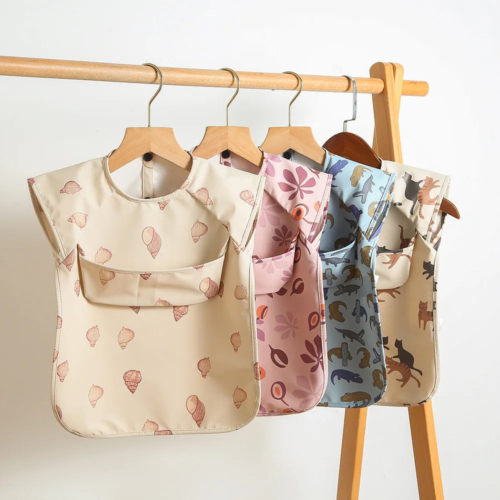 Bavoir bébé imperméable sans manches – Ultra doux, léger et facile à nettoyer