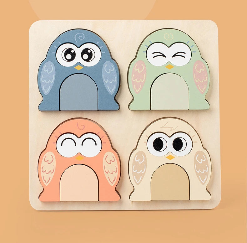 Puzzle Montessori en bois – Jeu d’association des émotions