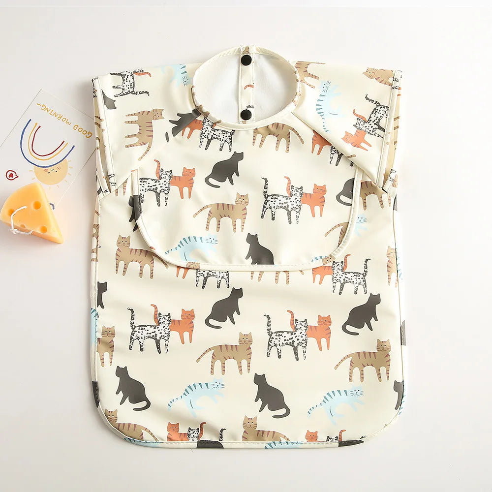 Bavoir bébé imperméable sans manches – Ultra doux, léger et facile à nettoyer