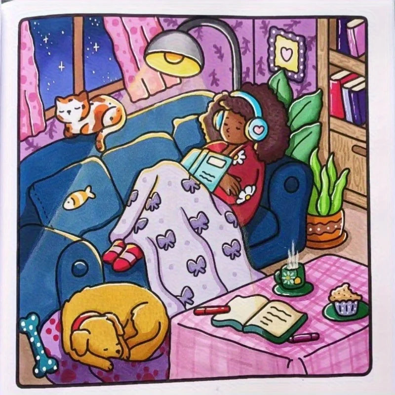 Coffret de 4 livres de coloriage détente