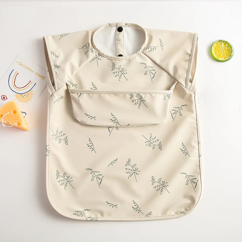 Bavoir bébé imperméable sans manches – Ultra doux, léger et facile à nettoyer