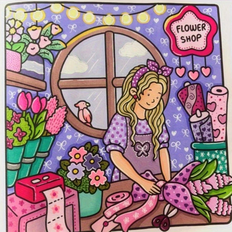 Coffret de 4 livres de coloriage détente