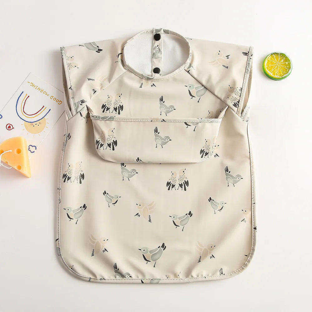 Bavoir bébé imperméable sans manches – Ultra doux, léger et facile à nettoyer