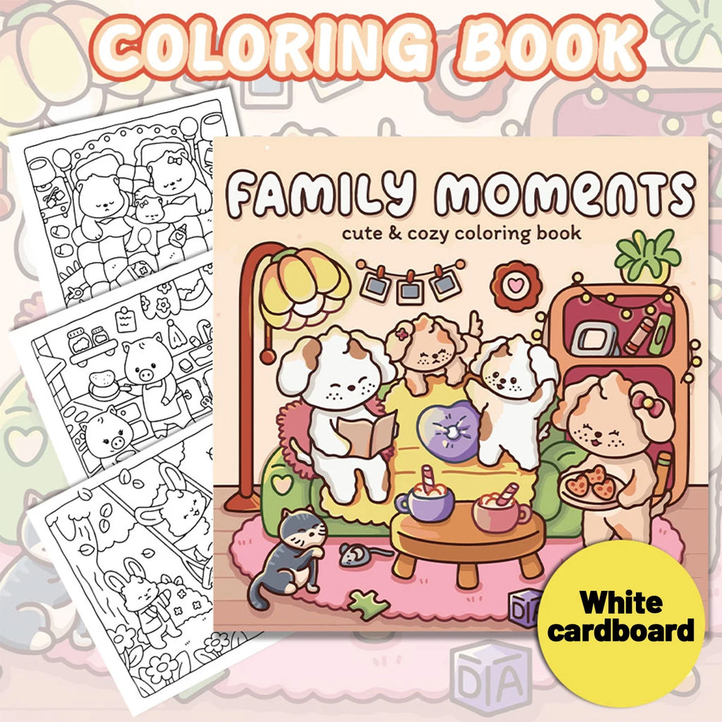 Livre de coloriage Famille – Moments tendres à colorier | Activité parent-enfant, détente, créativité à la maison