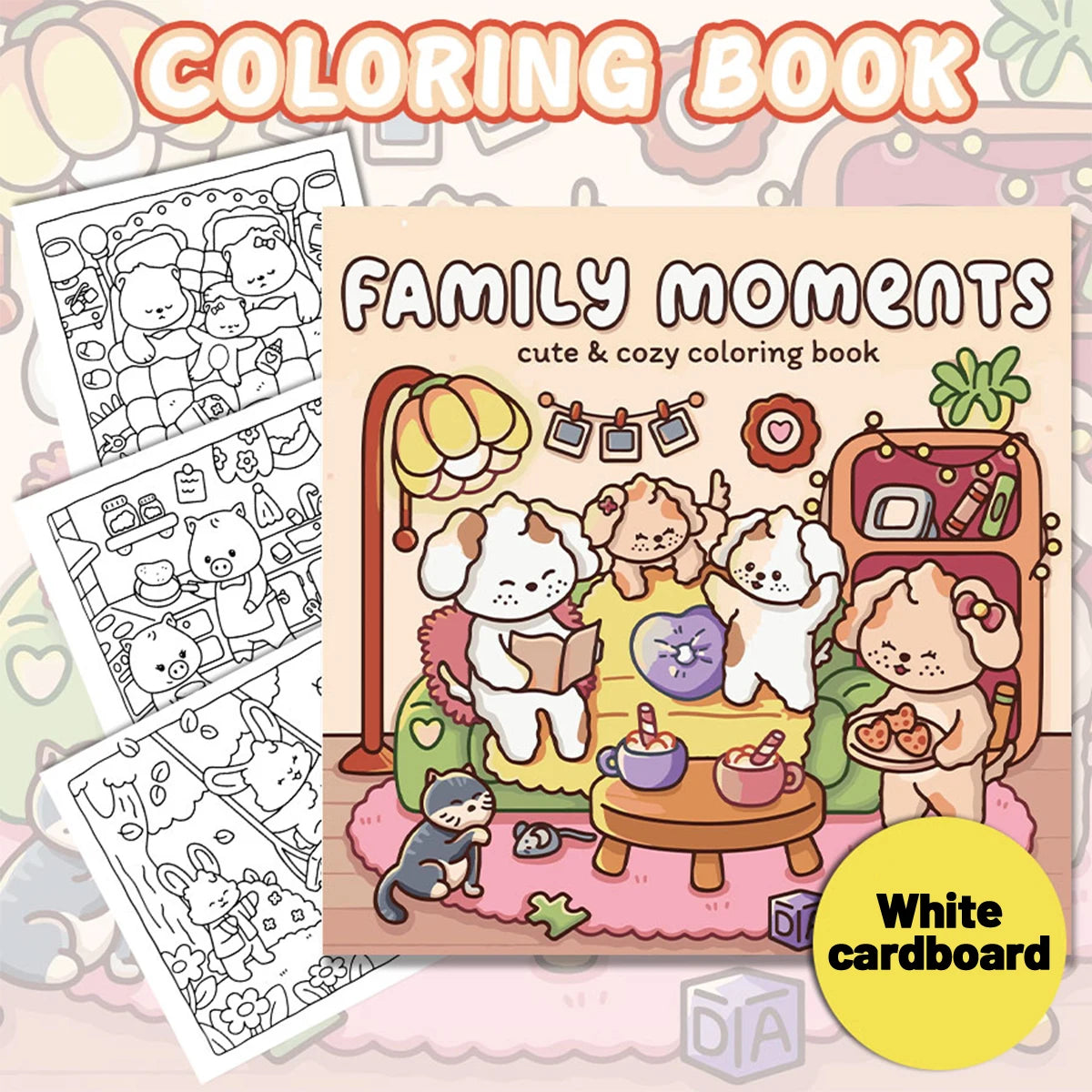 Livre de coloriage Famille – Moments tendres à colorier | Activité parent-enfant, détente, créativité à la maison