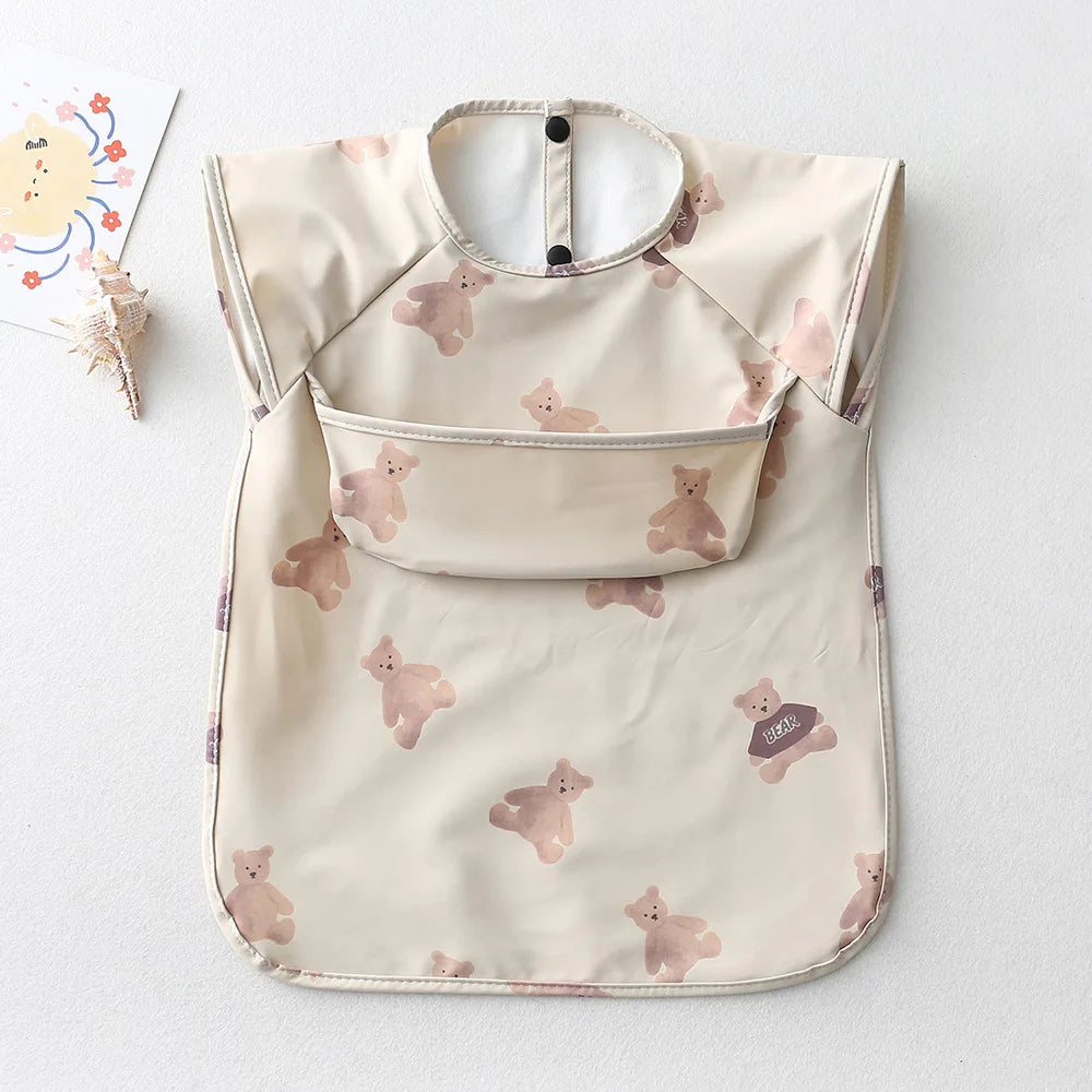 Bavoir bébé imperméable sans manches – Ultra doux, léger et facile à nettoyer