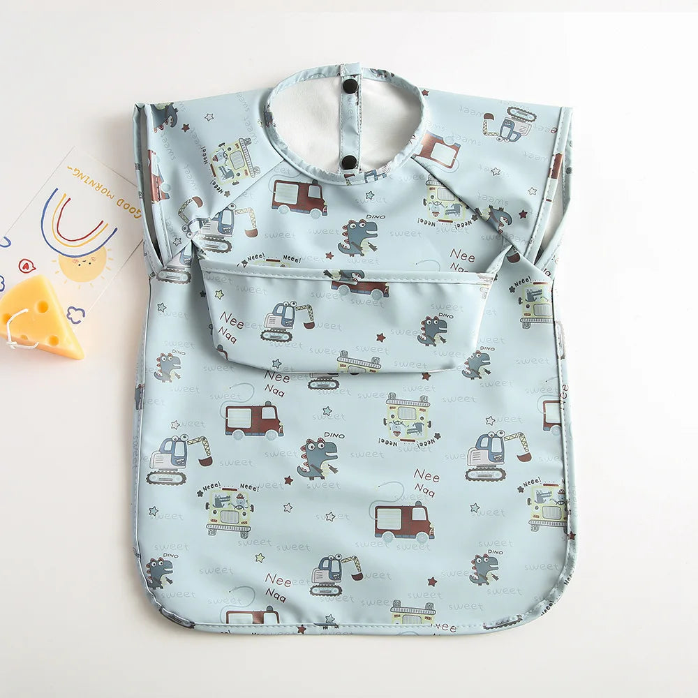 Bavoir bébé imperméable sans manches – Ultra doux, léger et facile à nettoyer
