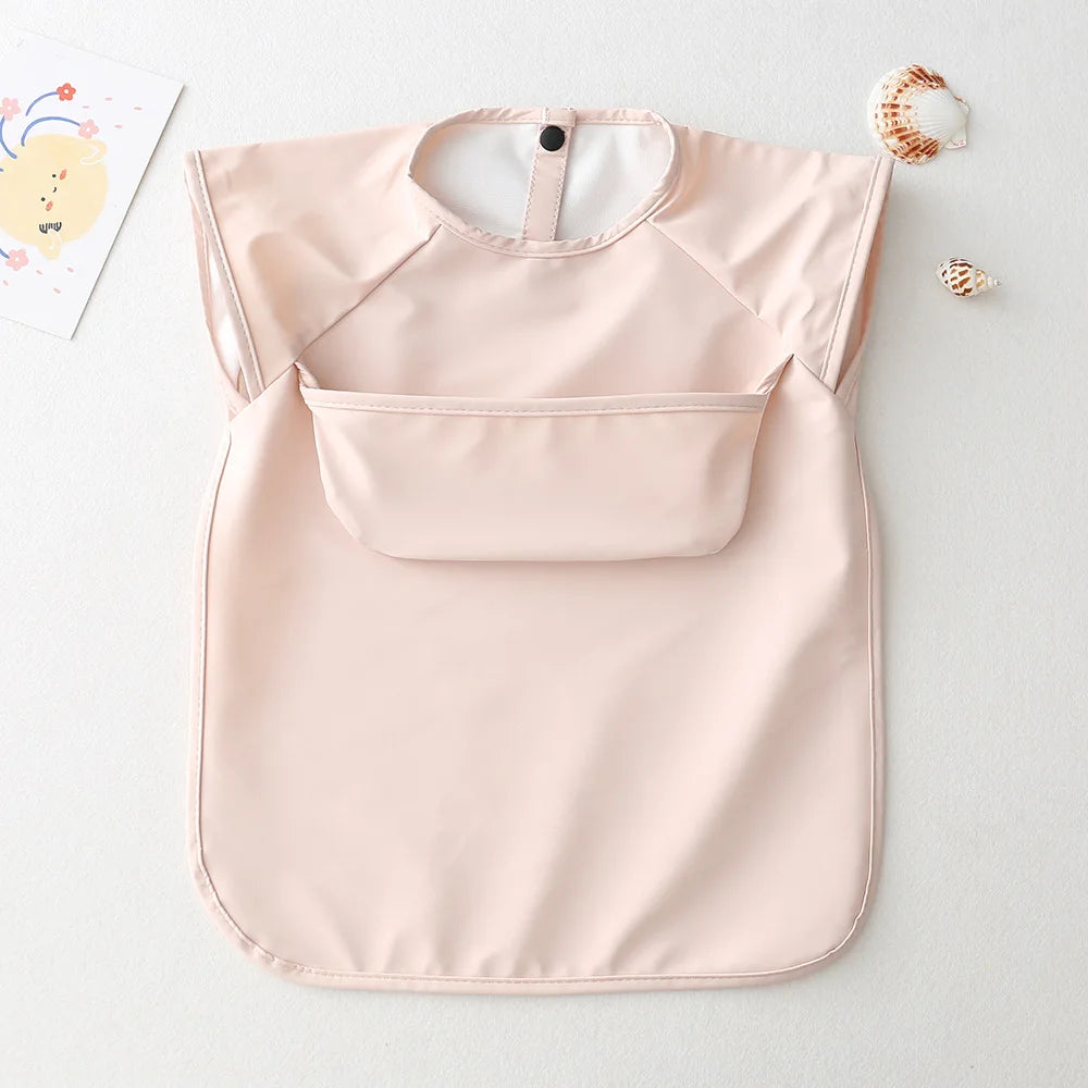 Bavoir bébé imperméable sans manches – Ultra doux, léger et facile à nettoyer