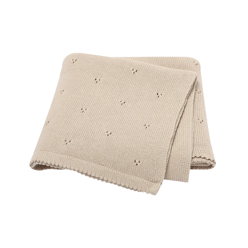 Couverture bébé en coton doux – tricot respirant