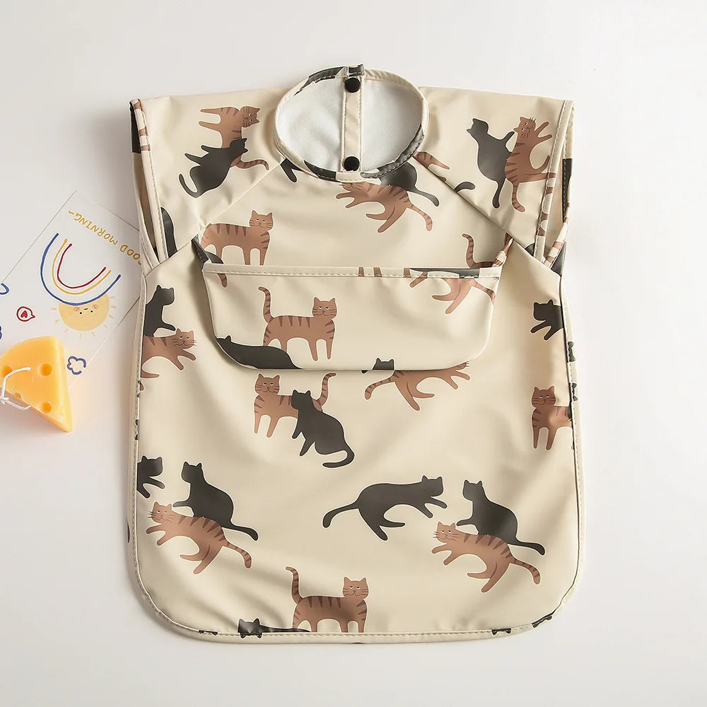 Bavoir bébé imperméable sans manches – Ultra doux, léger et facile à nettoyer