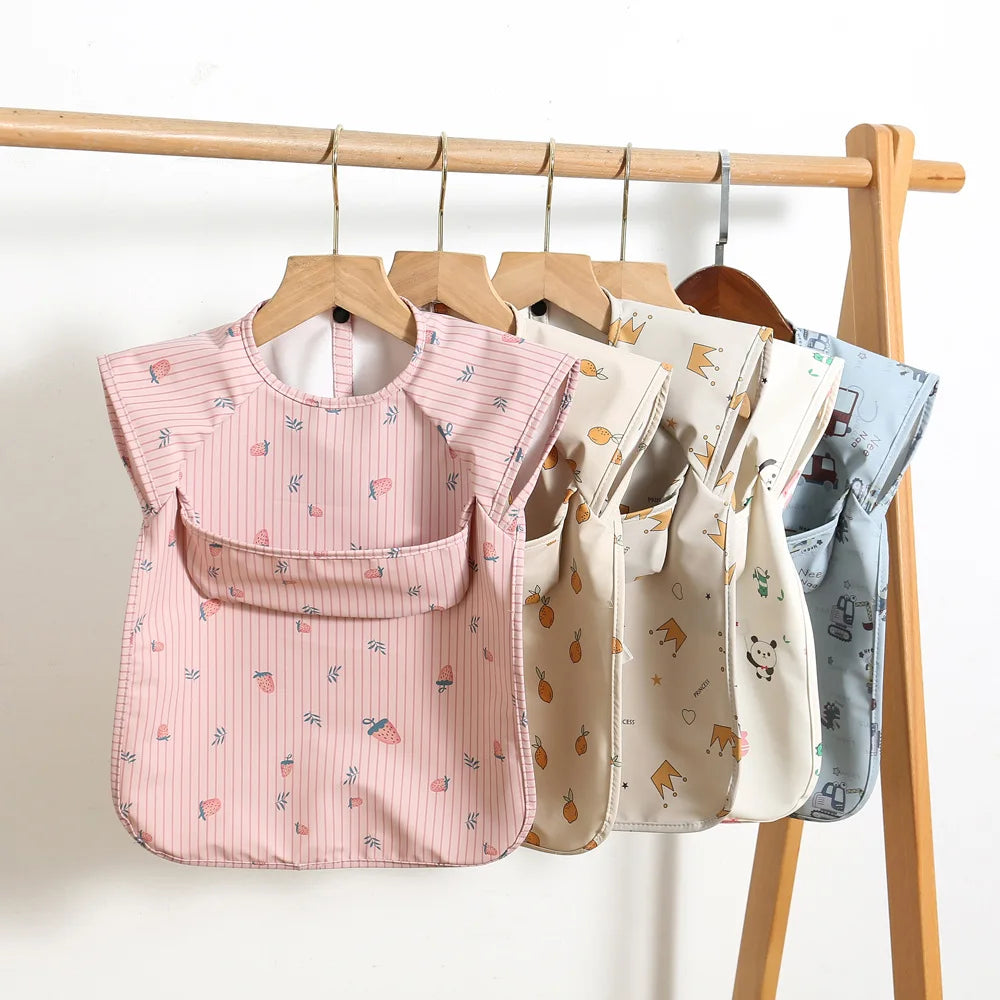 Bavoir bébé imperméable sans manches – Ultra doux, léger et facile à nettoyer