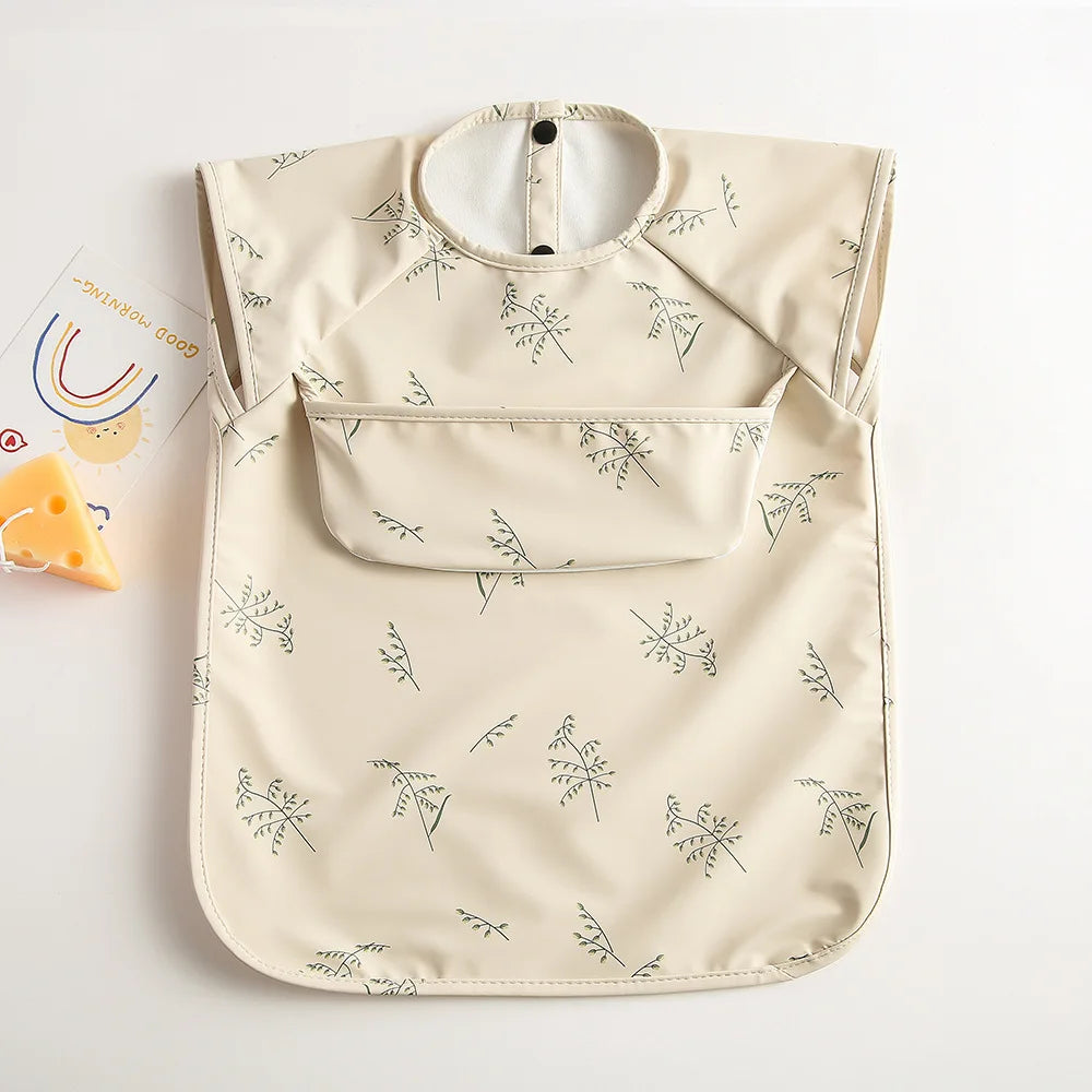 Bavoir bébé imperméable sans manches – Ultra doux, léger et facile à nettoyer