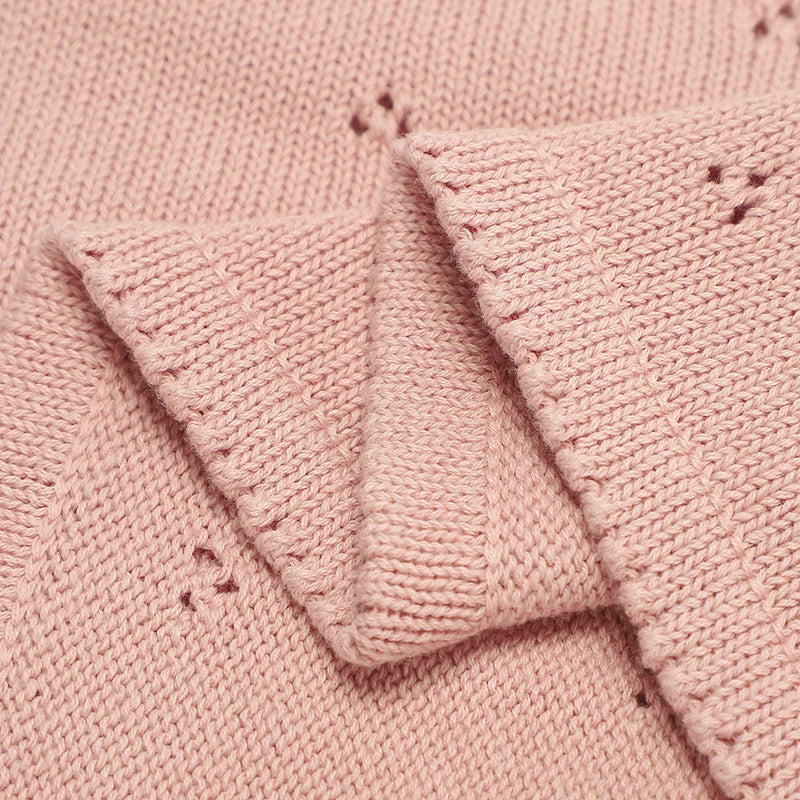 Couverture bébé en coton doux – tricot respirant