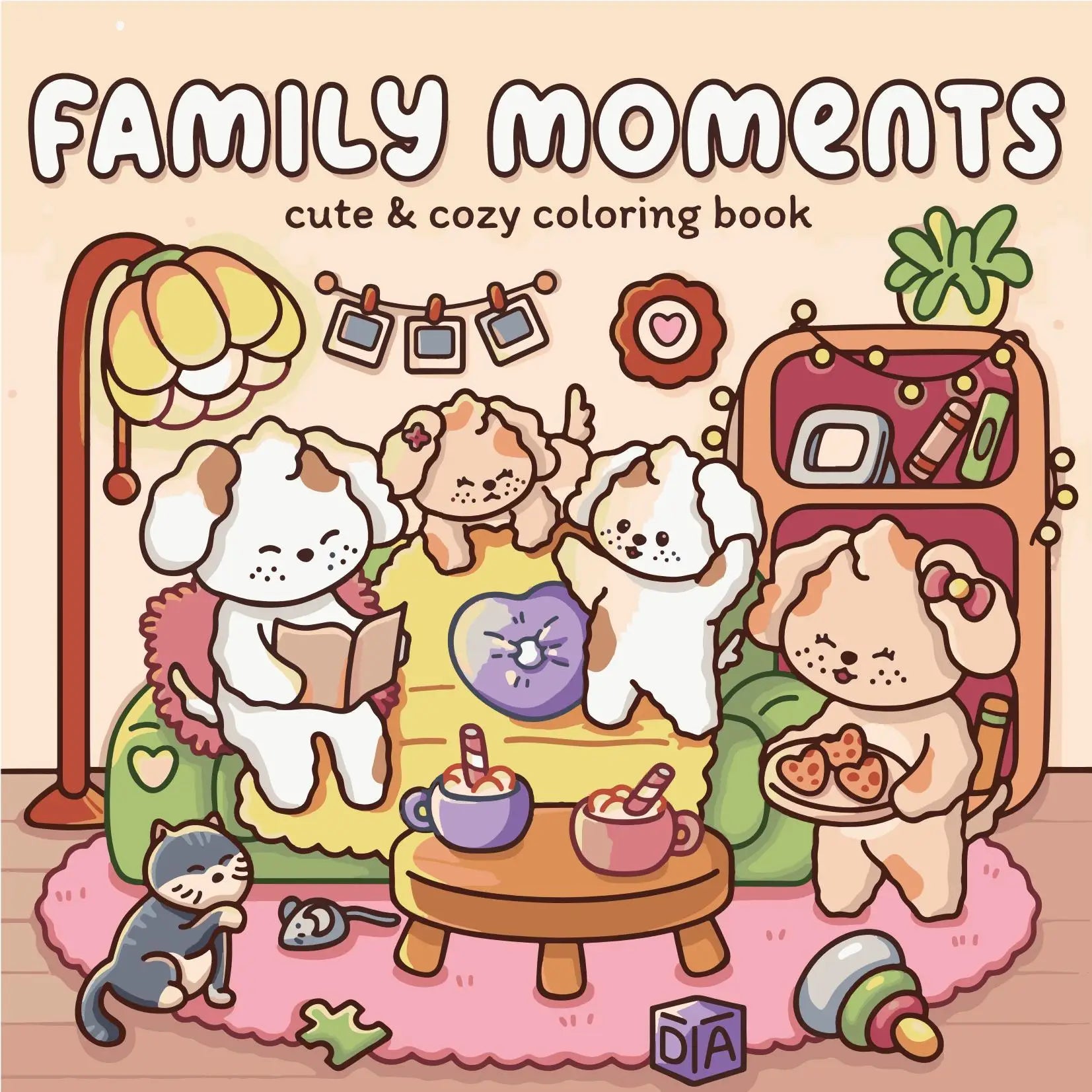 Livre de coloriage Famille – Moments tendres à colorier | Activité parent-enfant, détente, créativité à la maison