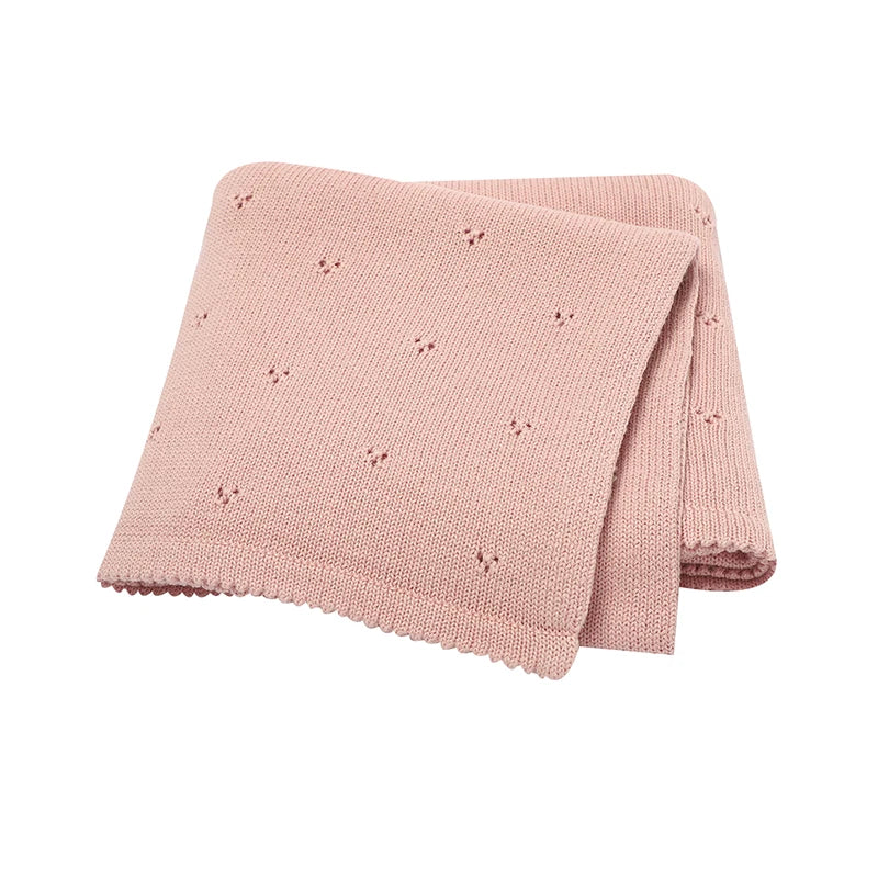 Couverture bébé en coton doux – tricot respirant