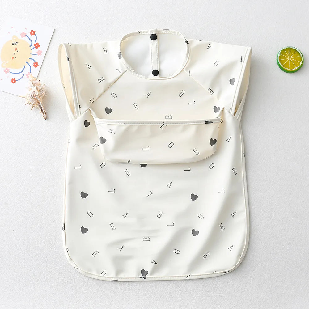 Bavoir bébé imperméable sans manches – Ultra doux, léger et facile à nettoyer