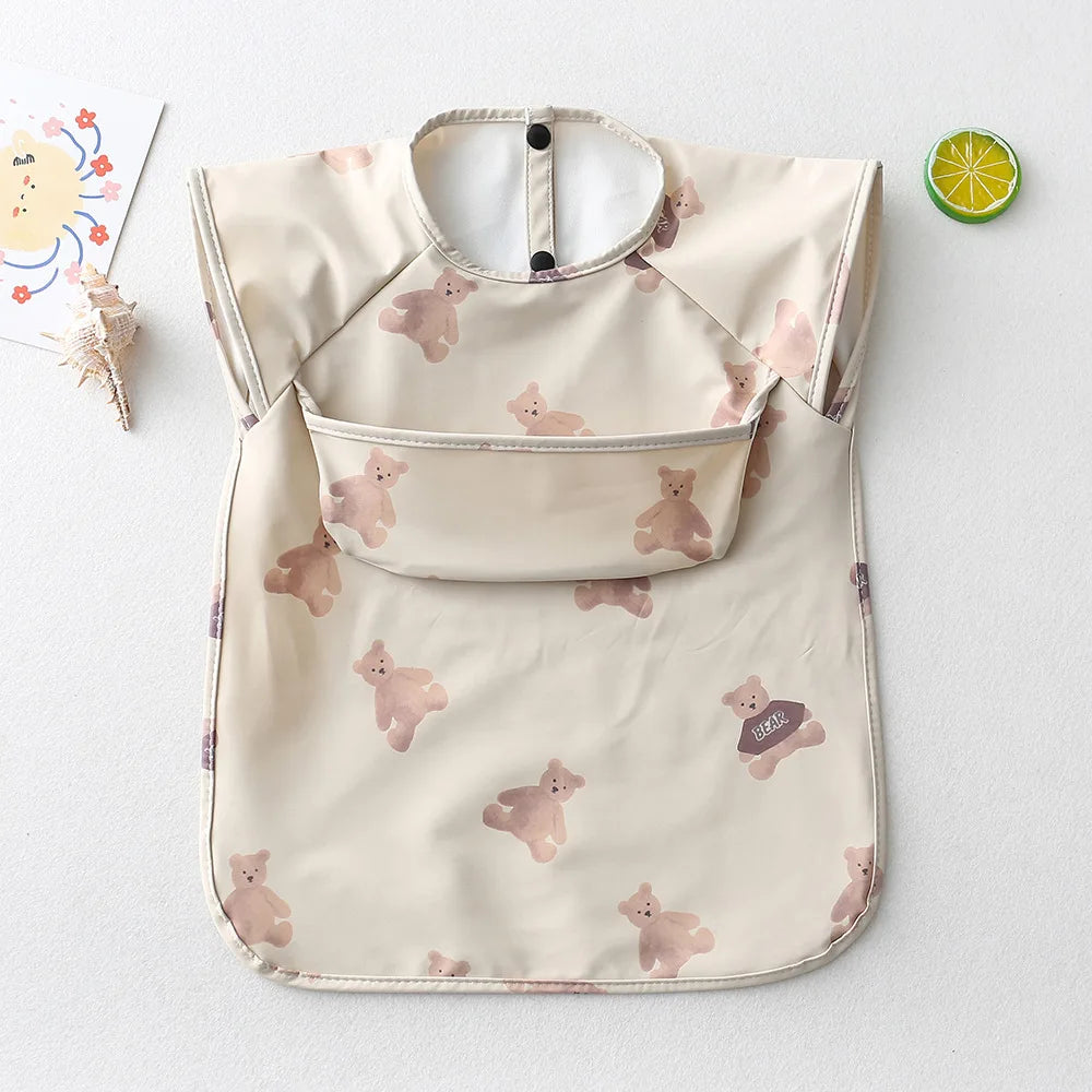 Bavoir bébé imperméable sans manches – Ultra doux, léger et facile à nettoyer