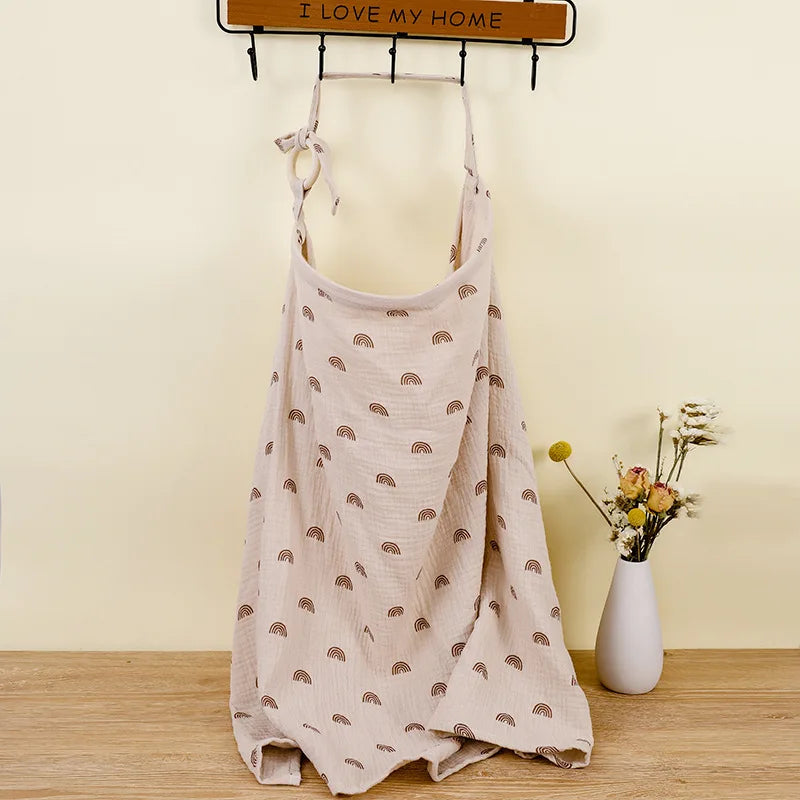 Couverture d’allaitement en mousseline – coton respirant & léger