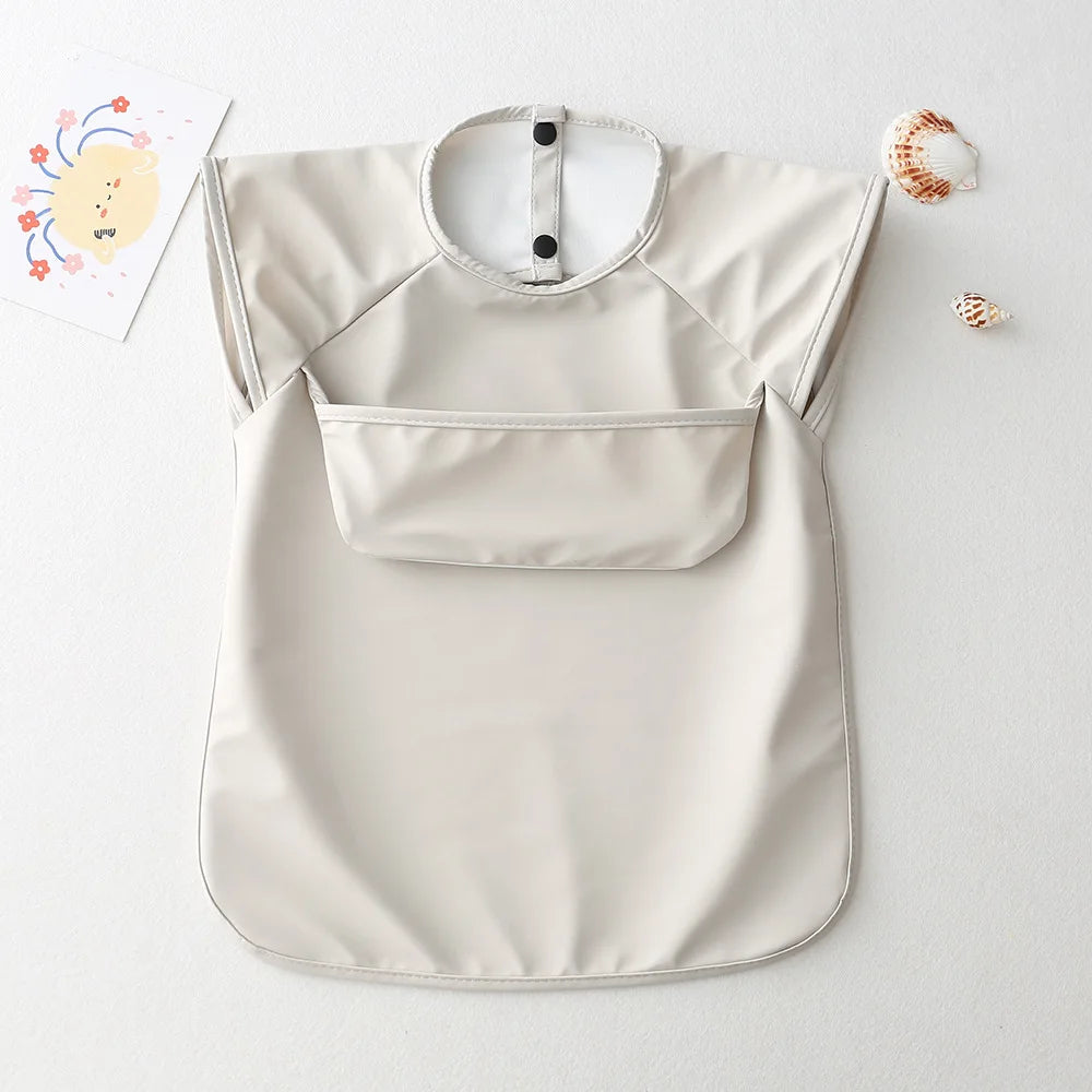 Bavoir bébé imperméable sans manches – Ultra doux, léger et facile à nettoyer