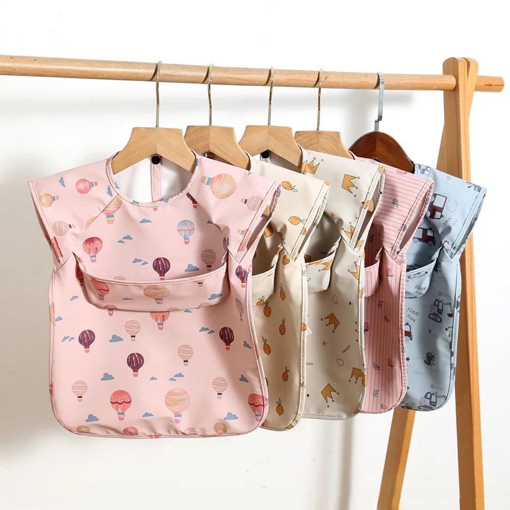 Bavoir bébé imperméable sans manches – Ultra doux, léger et facile à nettoyer
