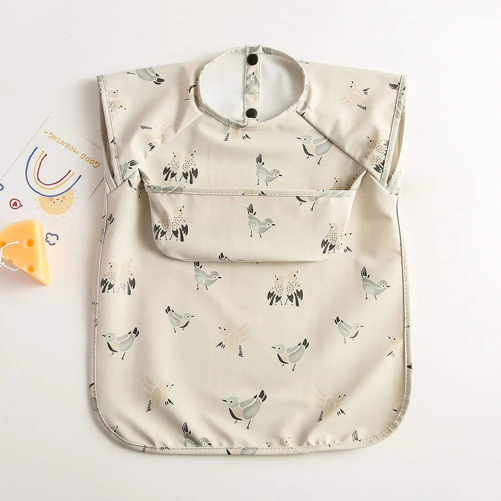 Bavoir bébé imperméable sans manches – Ultra doux, léger et facile à nettoyer