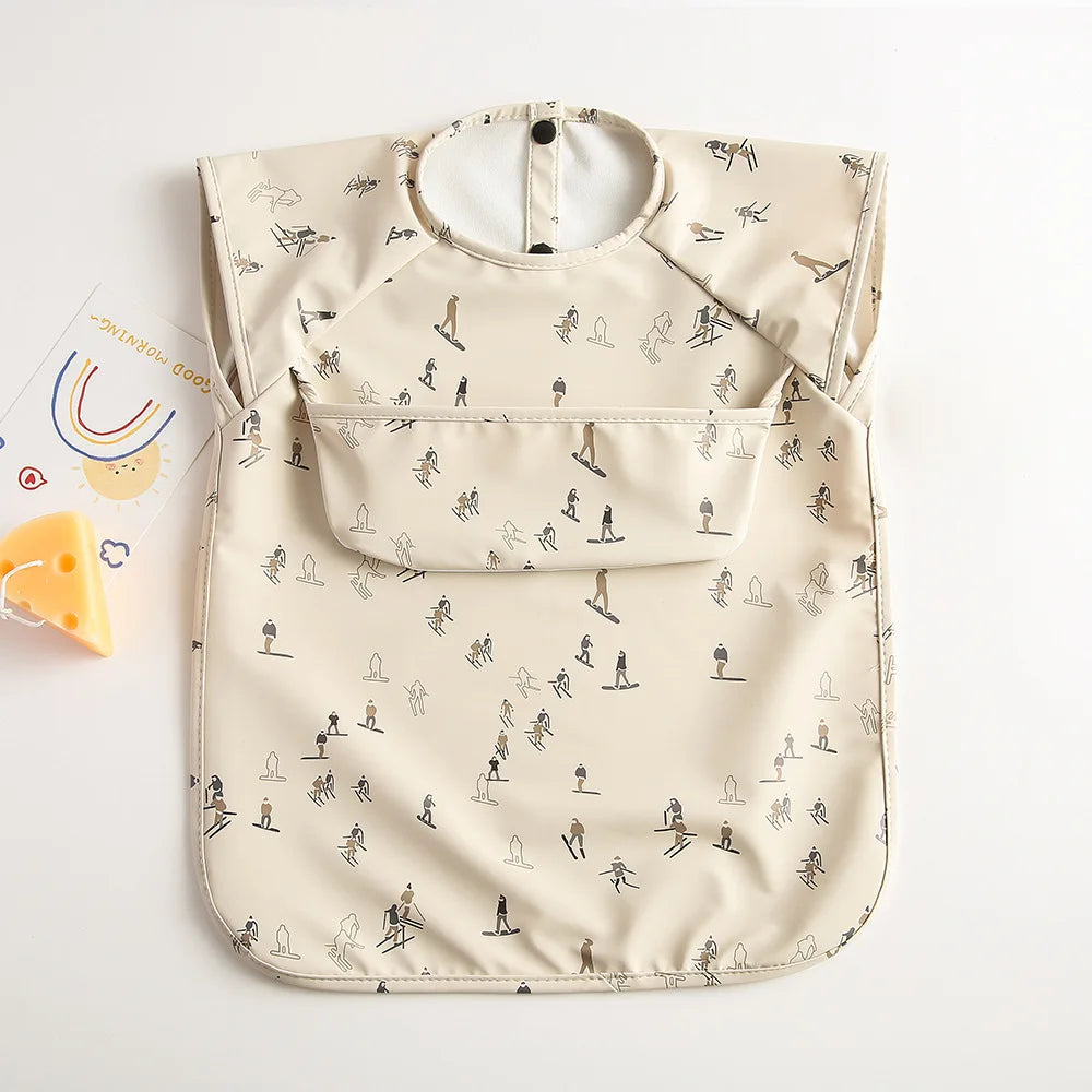 Bavoir bébé imperméable sans manches – Ultra doux, léger et facile à nettoyer