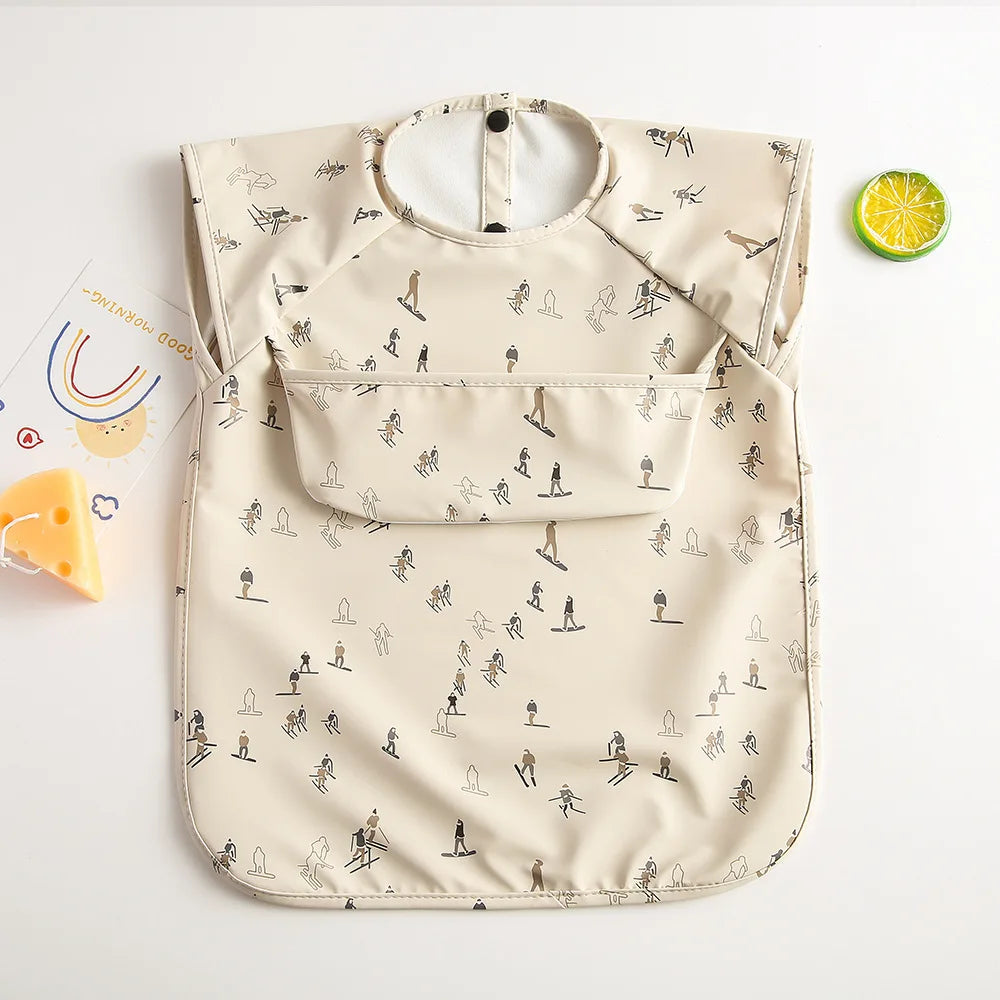 Bavoir bébé imperméable sans manches – Ultra doux, léger et facile à nettoyer