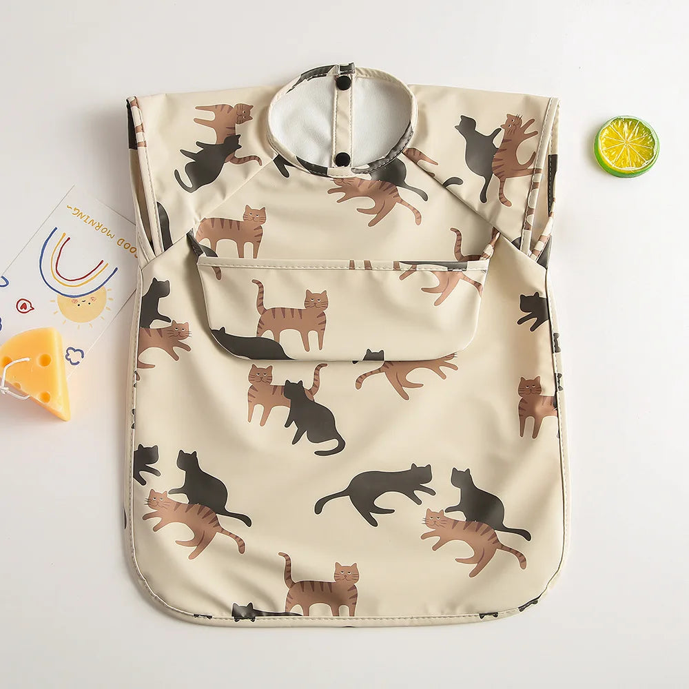 Bavoir bébé imperméable sans manches – Ultra doux, léger et facile à nettoyer