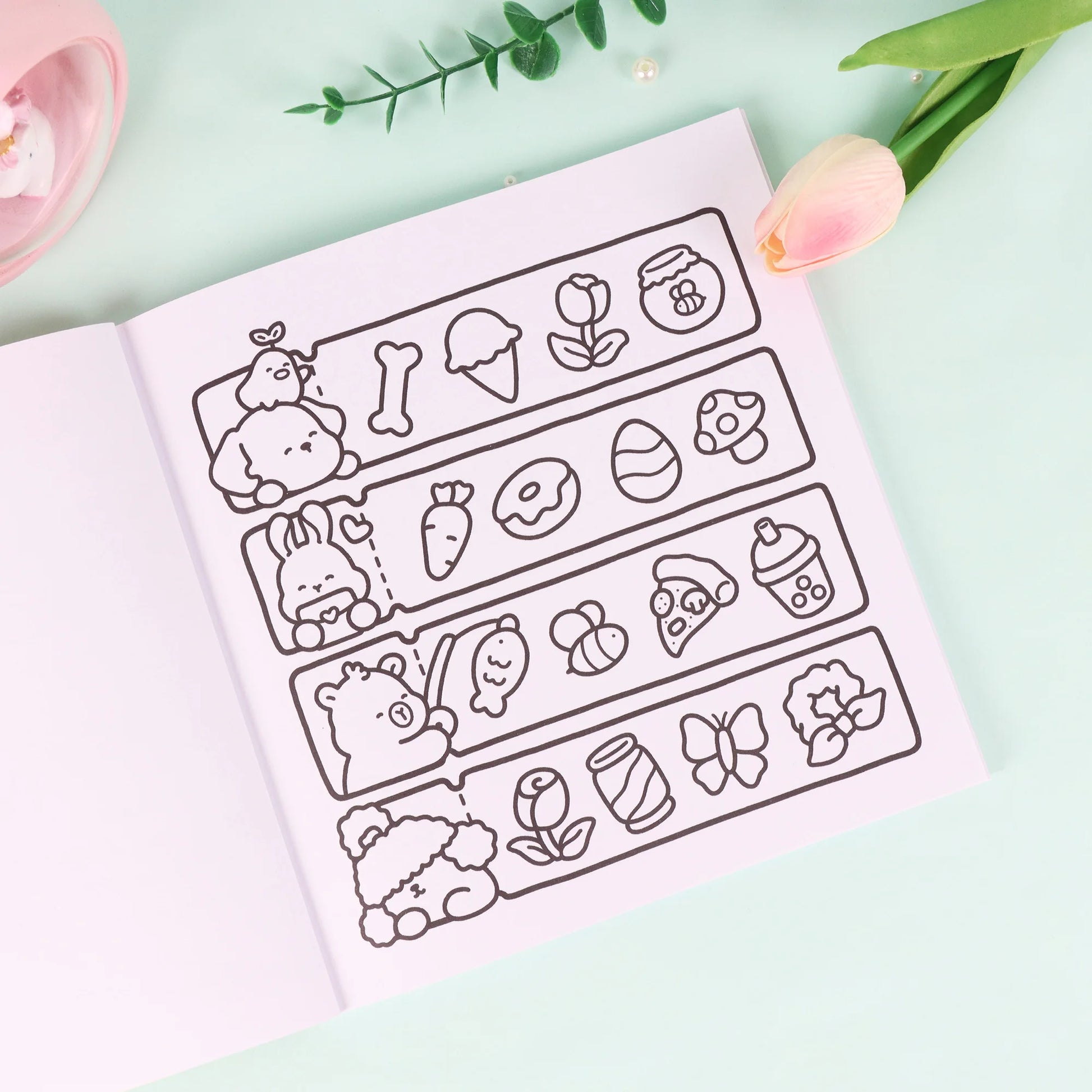 Livre de coloriage détente – Chiots mignons