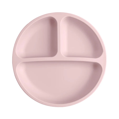 Assiette bébé en silicone avec ventouse – Couleur unie, sans BPA, pour repas d’apprentissage