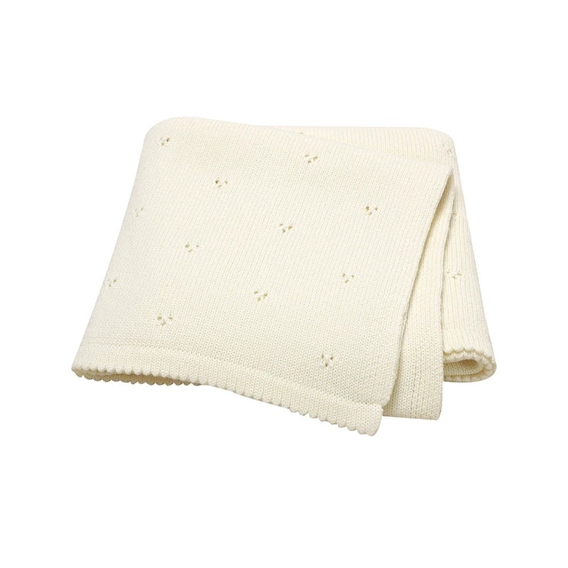 Couverture bébé en coton doux – tricot respirant