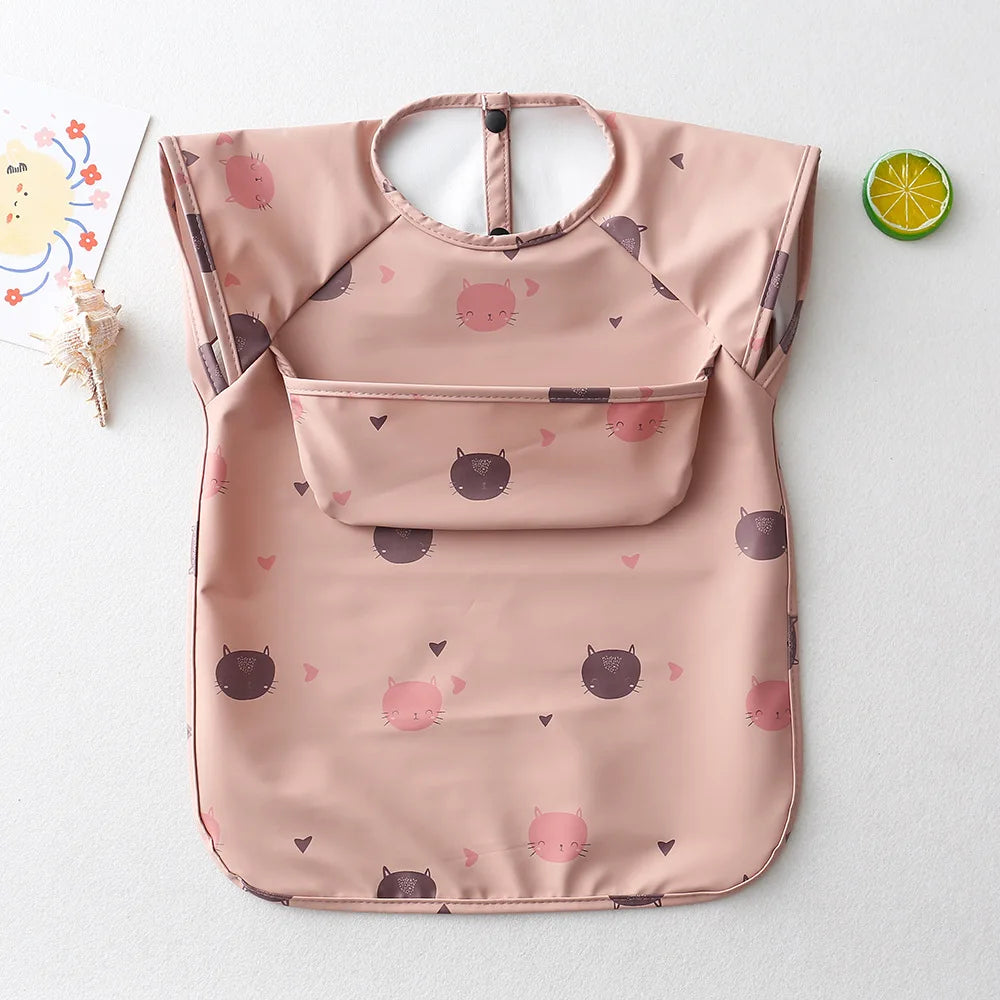 Bavoir bébé imperméable sans manches – Ultra doux, léger et facile à nettoyer