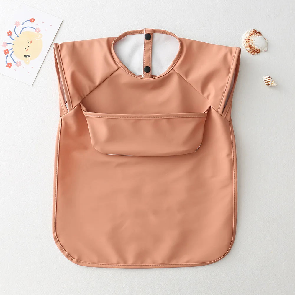 Bavoir bébé imperméable sans manches – Ultra doux, léger et facile à nettoyer