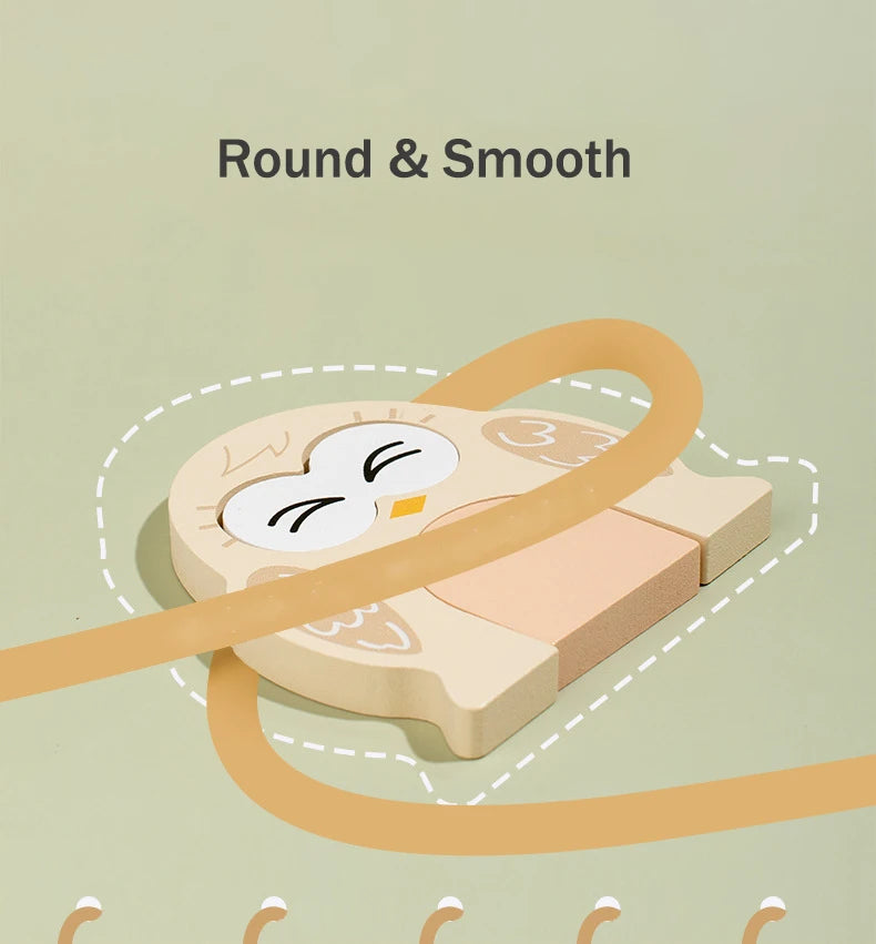 Puzzle Montessori en bois – Jeu d’association des émotions