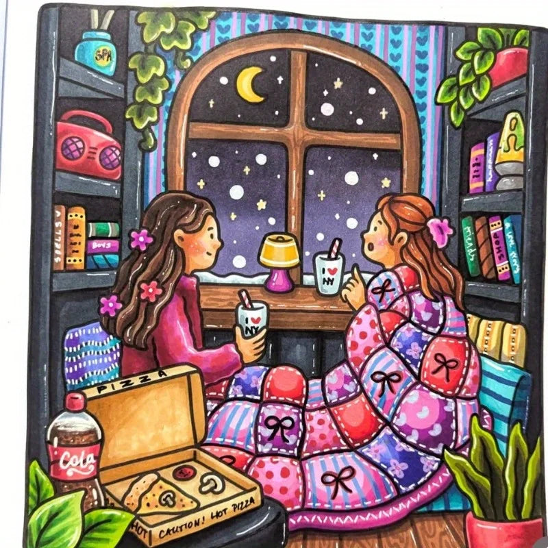 Coffret de 4 livres de coloriage détente